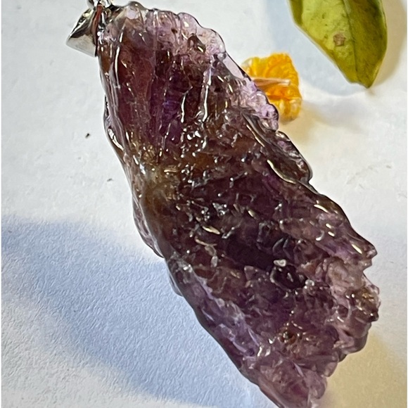 Raw Super Seven Pendant Natural Super Seven Gemstone Crystal Purple Pendant - Picture 7 of 11